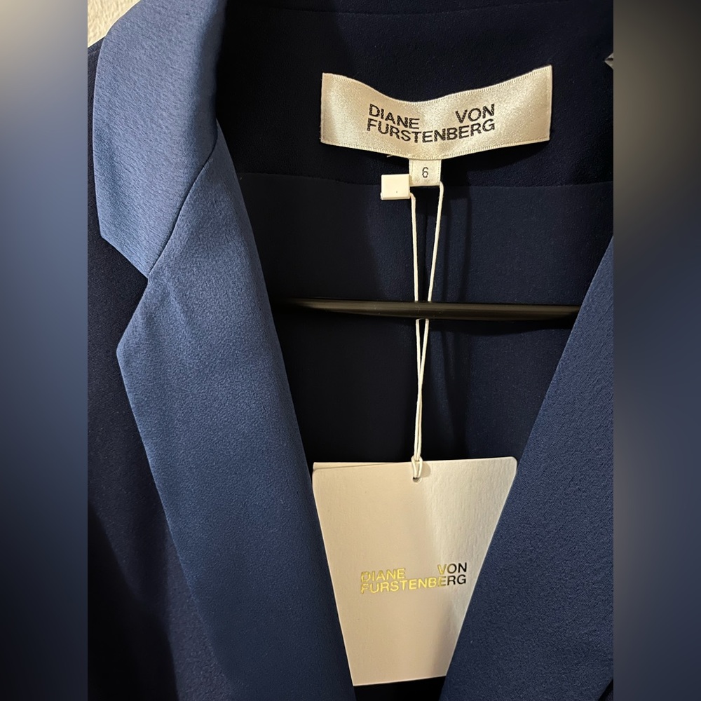 DVF navy blue blazer, New With Tags
